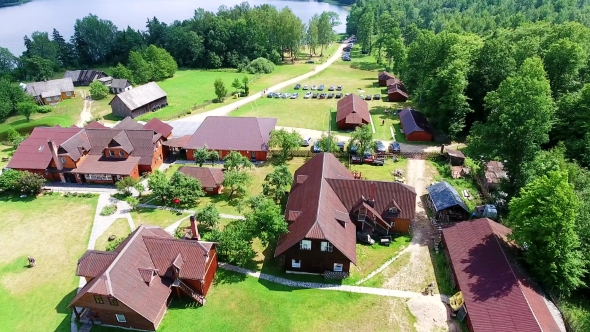 Buildings In Recreation Zone Aerial View