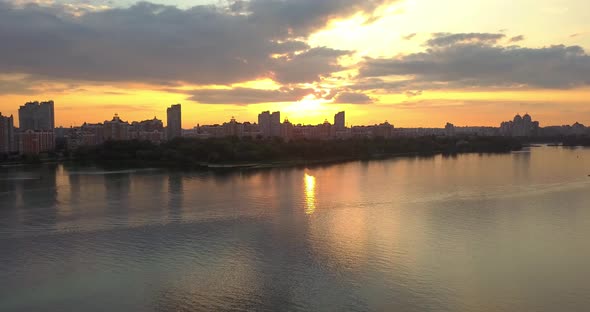 Evening Dnipro River