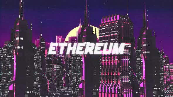 Retro Cyber City Background Ethereum alt
