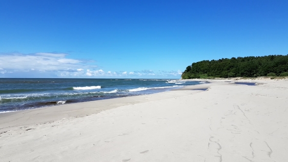 Sandy Beach At Baltic Sea Coast