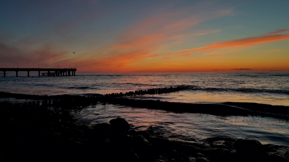 Sunset At Baltic Sea Coast