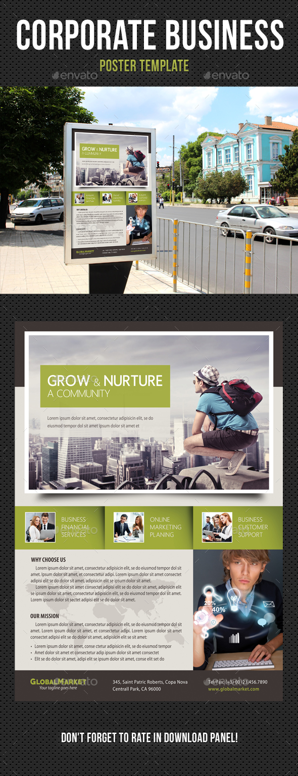 Corporate Business Poster Template V08