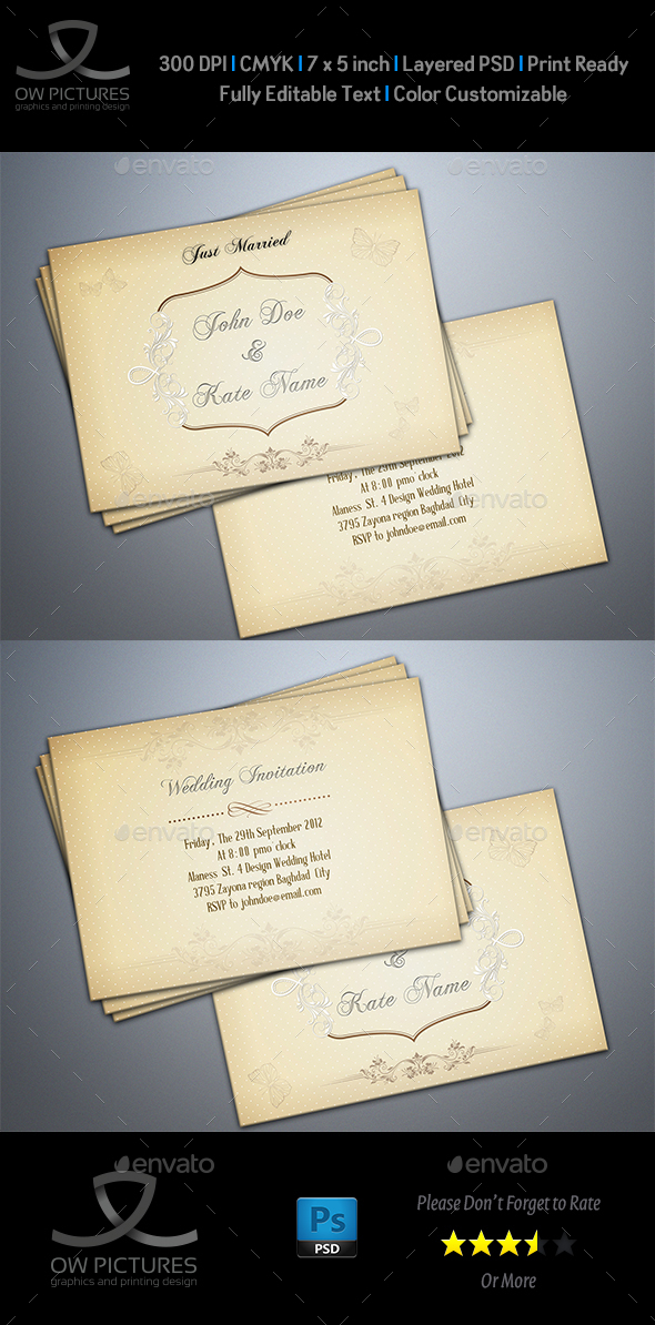 Wedding Invitation Card Template Vol.7