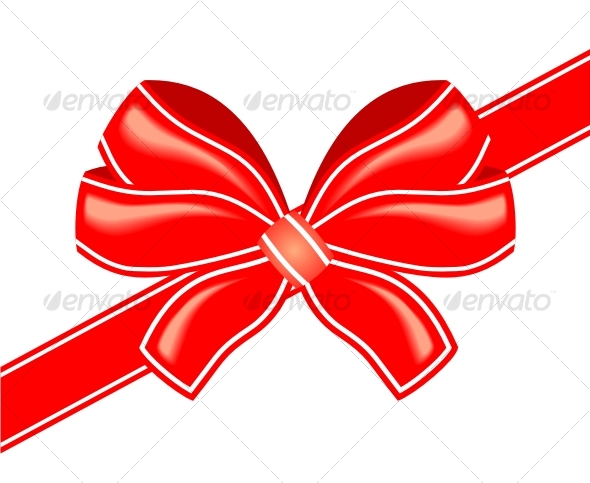 Vector red bow - Decorative Symbols Decorative
