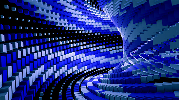 Blue Cubes Tunnel