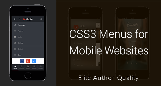 CSS3 Menus for Mobile Websites