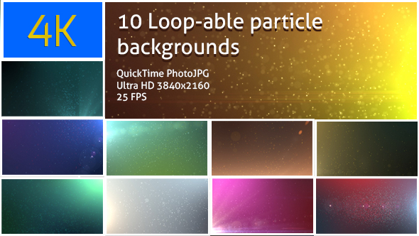 4k Loopable Particle Backgrounds