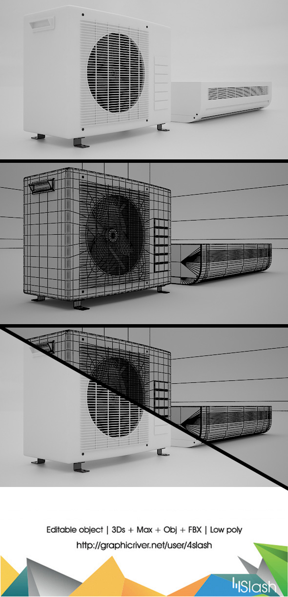 3d Split AC - 3Docean 17929871