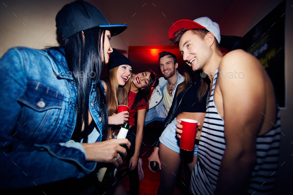 Friends Having Fun at Party - Stock Photo - Images