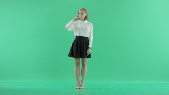 Woman And Touchscreen Technology alt