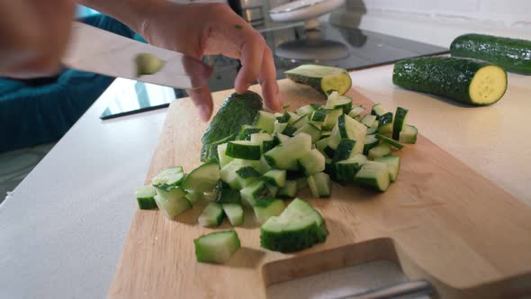 Cut Cucumbers Homemade Food alt
