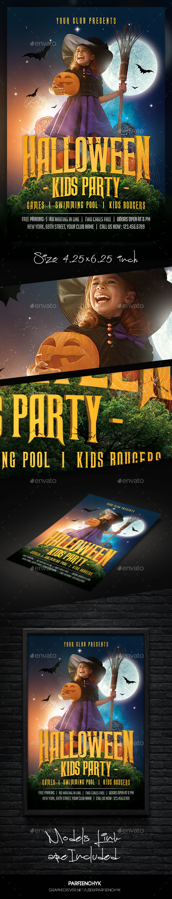 Kids Halloween Flyer - Clubs & Parties Events