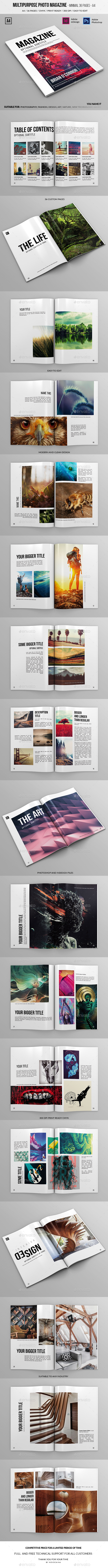 Multipurpose A4 Photo Magazine 36 Pages - Magazines Print Templates