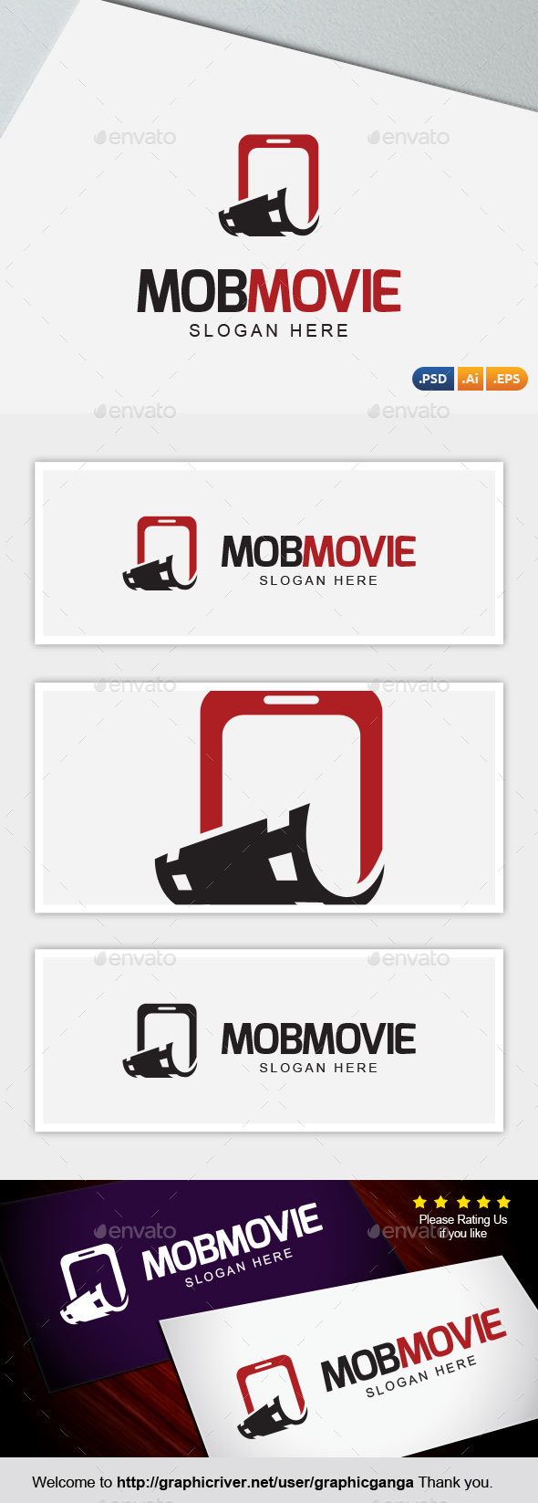 MobMovies - Abstract Logo Templates