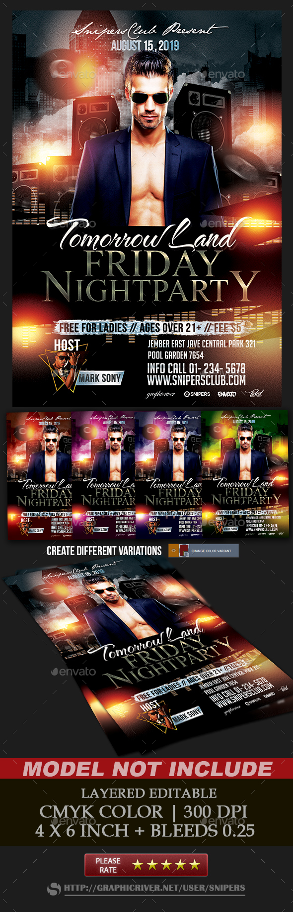 Friday Night Party - Events Flyers