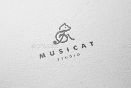 Musicat | Music Cat Logo by gagavastard | GraphicRiver