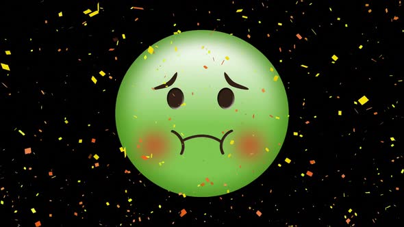 Nauseated face emoji  alt