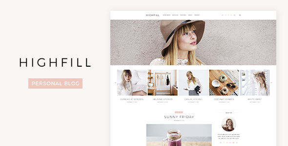 Highfill - Personal Blog PSD Template - Personal PSD Templates