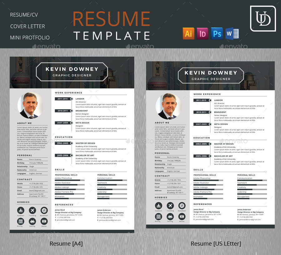 Professional Resume/CV, Print Templates | GraphicRiver