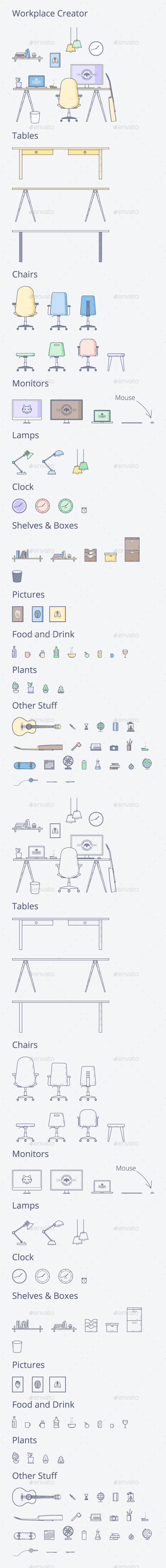 Vector Interior Workspace Generator - Objects Vectors