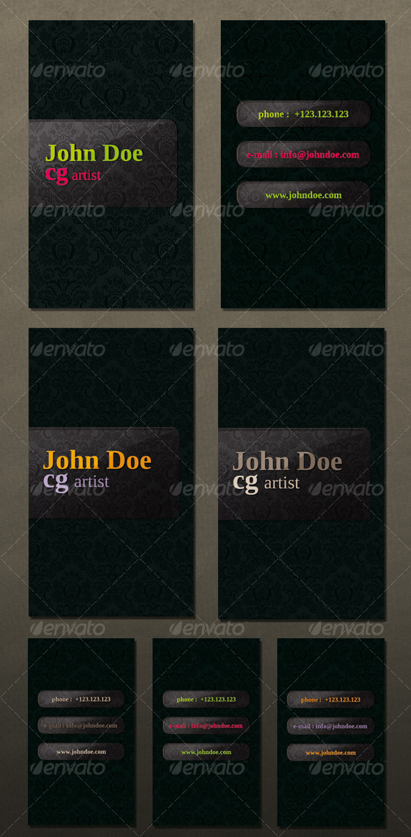 GLOSS Business Card - Retro/Vintage Business Cards