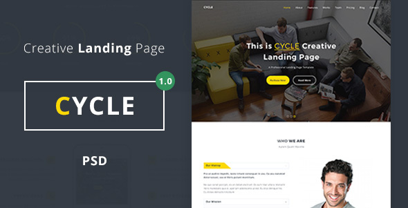 Cycle - Landing Page - PSD