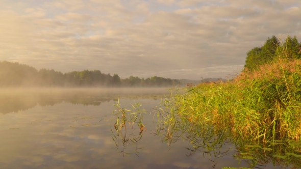 A Beautiful Sunrise On The Lake.