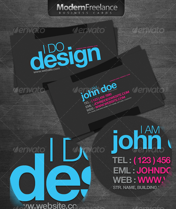 freelance graphic designer visiting cards