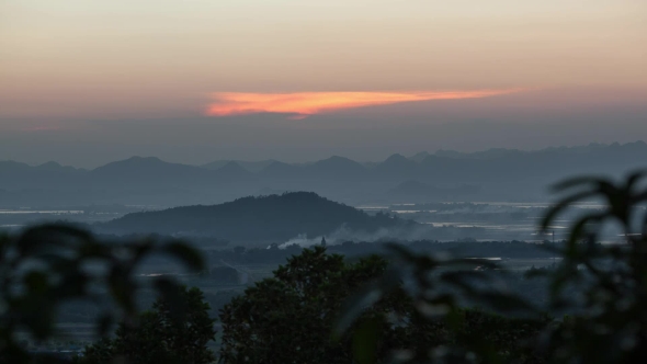 Landscape In The Fog, Mountain And Trees, Vietnam alt