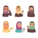 Arabic Woman Vector Set., Vectors | GraphicRiver