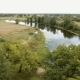 Beautiful River Landscape In The Background Of a Small Village - VideoHive Item for Sale