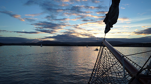 Sunset On Boat
