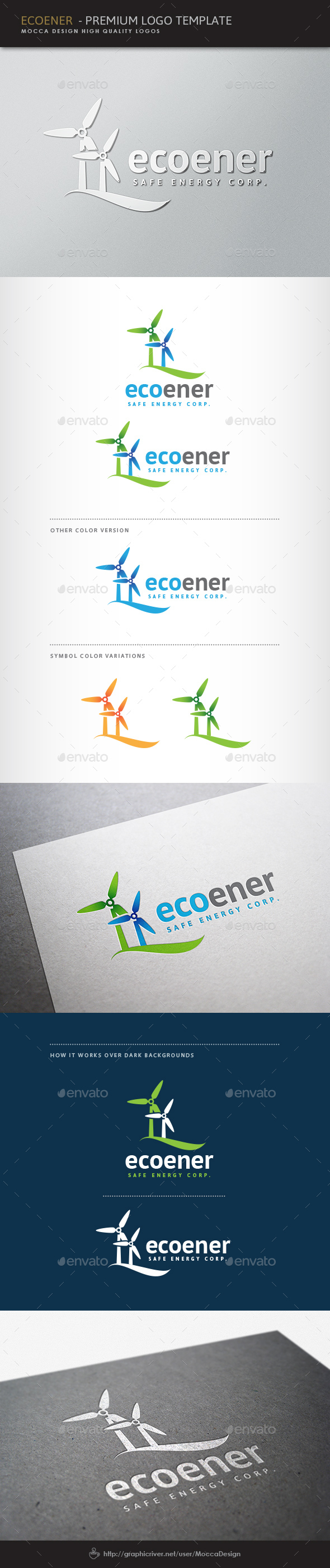 Ecoener Logo - Nature Logo Templates