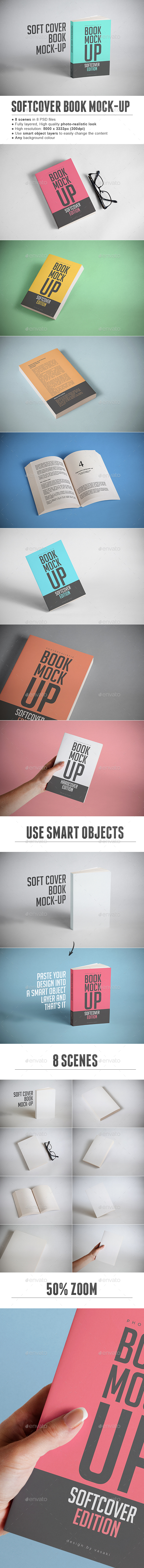 Softcover Book Mock-up - Books Print