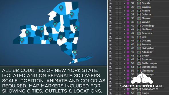 New York Map - VideoHive 18004253