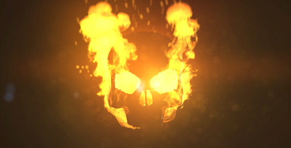 Fire Skull Logo - VideoHive 18005728