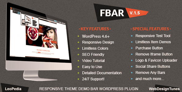 FBar - Responsive WordPress Demo Switch Bar Plugin - CodeCanyon Item for Sale