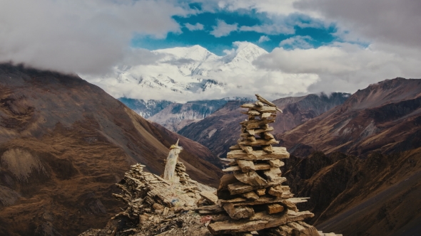 Mountain, Sky And Moving Clouds  4 alt