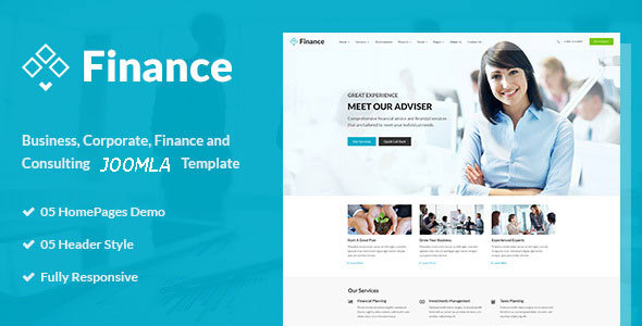 Finance - Business & Financial JOOMLA Template - Corporate Joomla