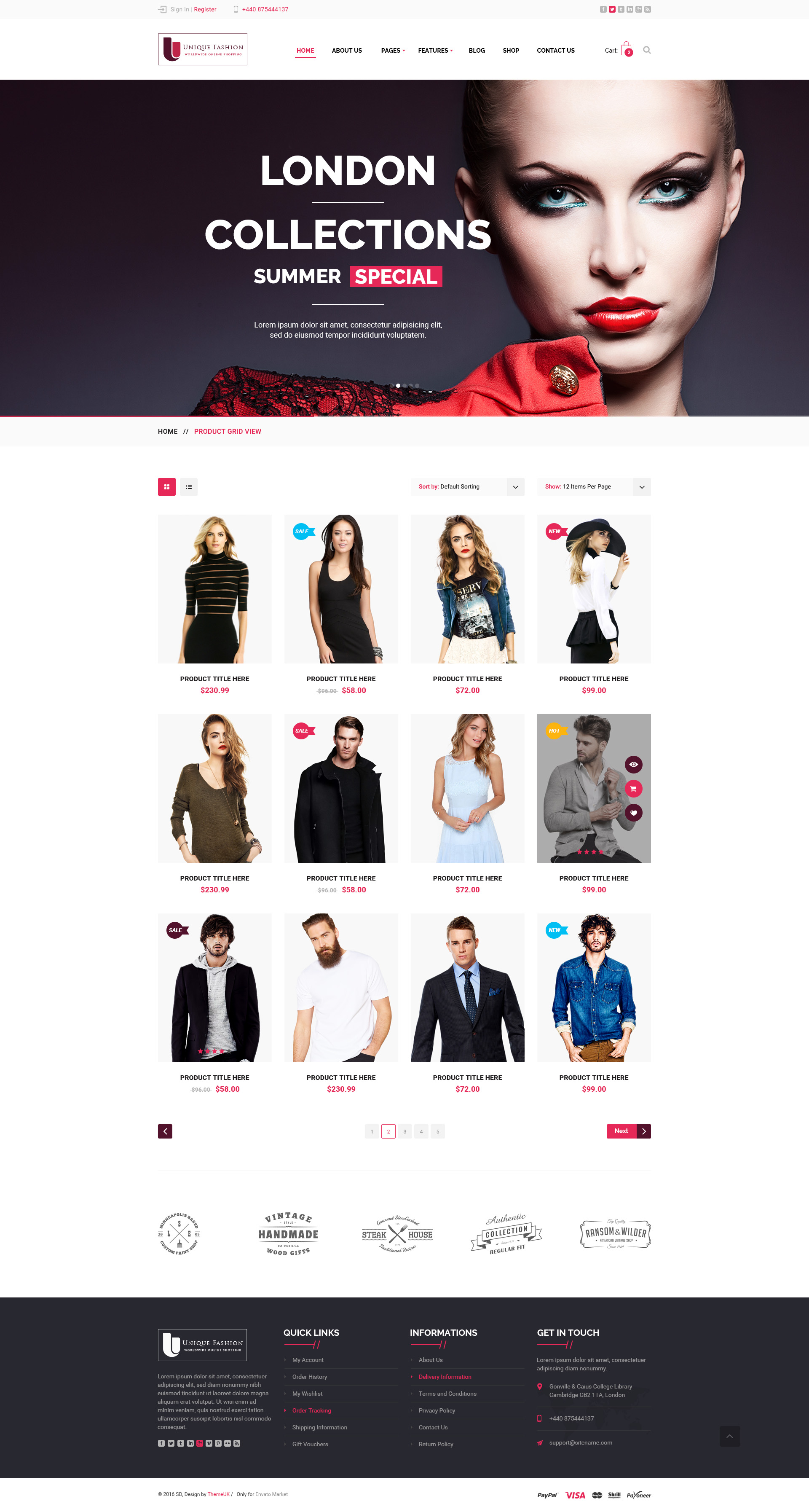 Unique Fashion - Ecommerce PSD Template by sajibdesigns | ThemeForest