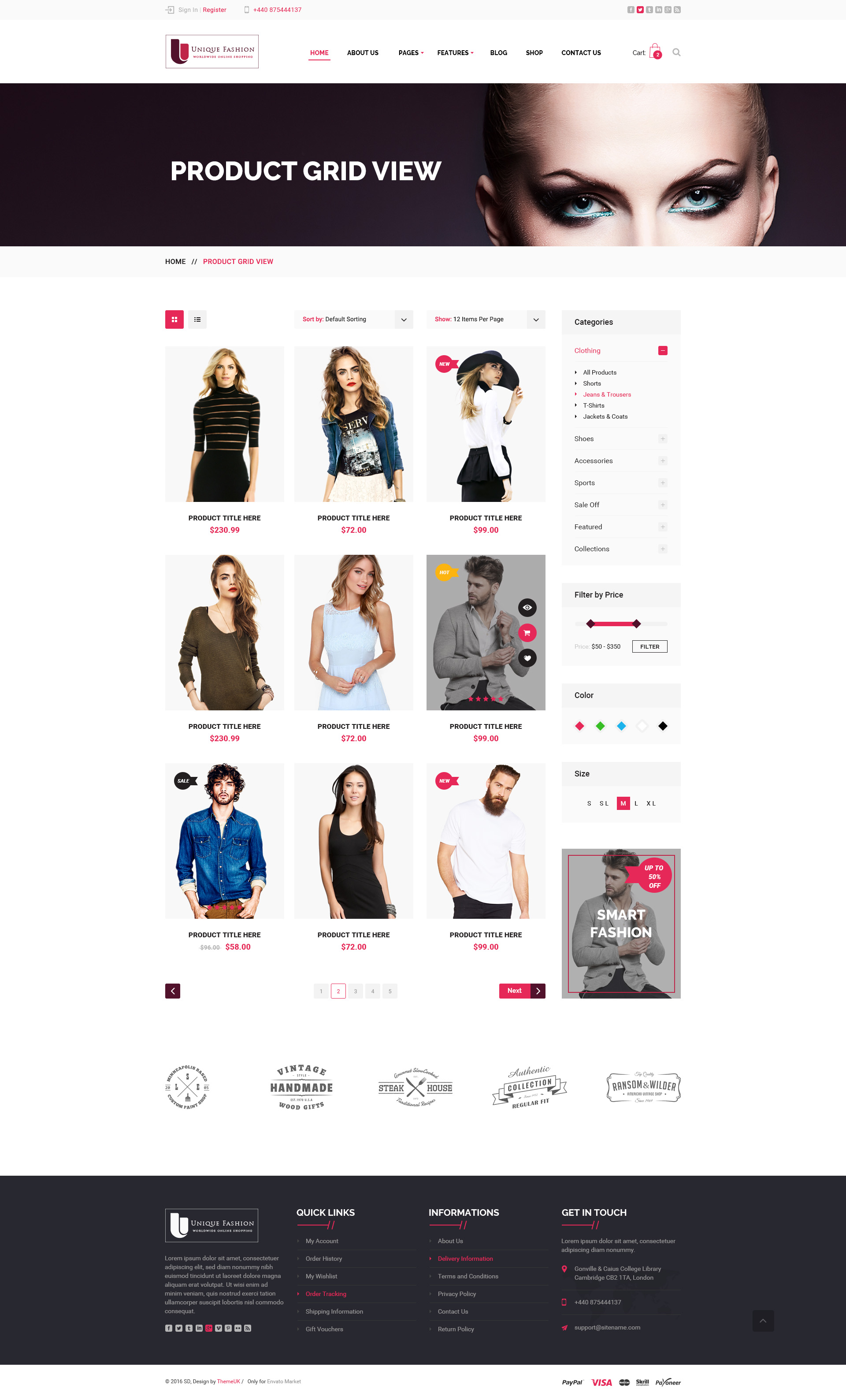 Unique Fashion - Ecommerce PSD Template by sajibdesigns | ThemeForest