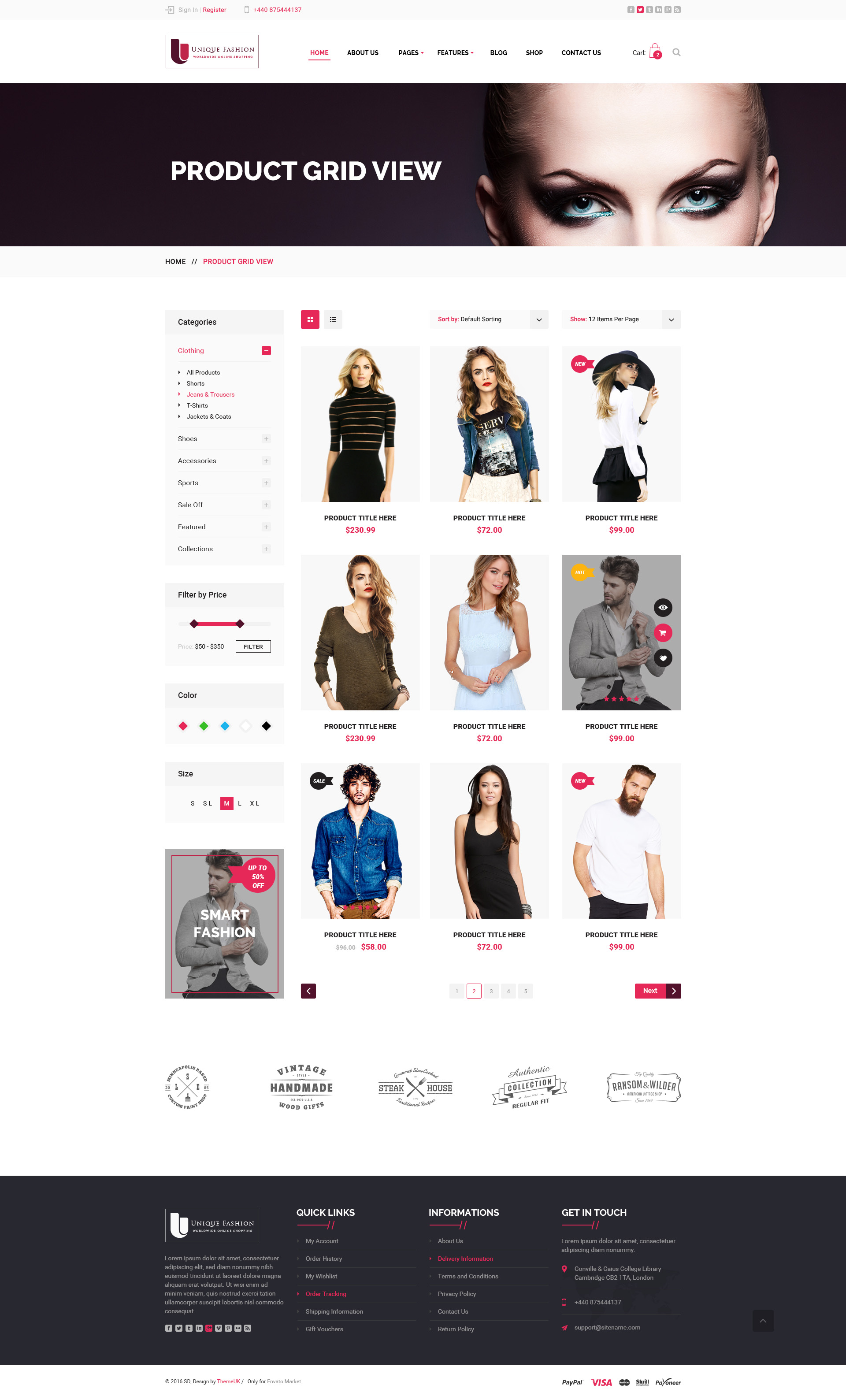 Unique Fashion - Ecommerce PSD Template by sajibdesigns | ThemeForest