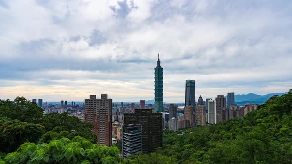 time lapse of city view in Taipei, Taiwan
