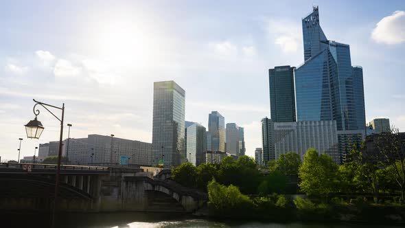 Paris La Defense, France, Timelapse - The Financial District of Paris called la Defense alt