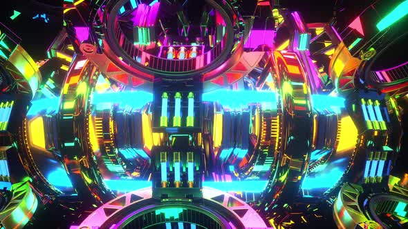 Colorful Disco Kaleidoscope Background 4
