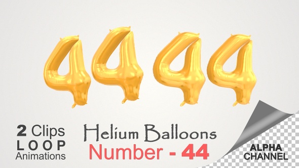 Celebration Helium Balloons With Number – 44