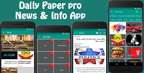 Daily Paper Pro - News & Info App - CodeCanyon Item for Sale