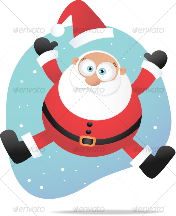 Jumping Santa - Characters Illustrations