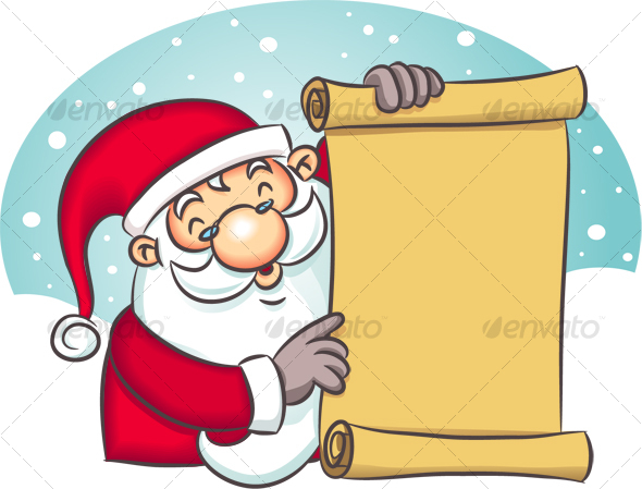 Santa Holding List - Characters Illustrations