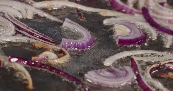 Fry Onions In Oil In A Pan